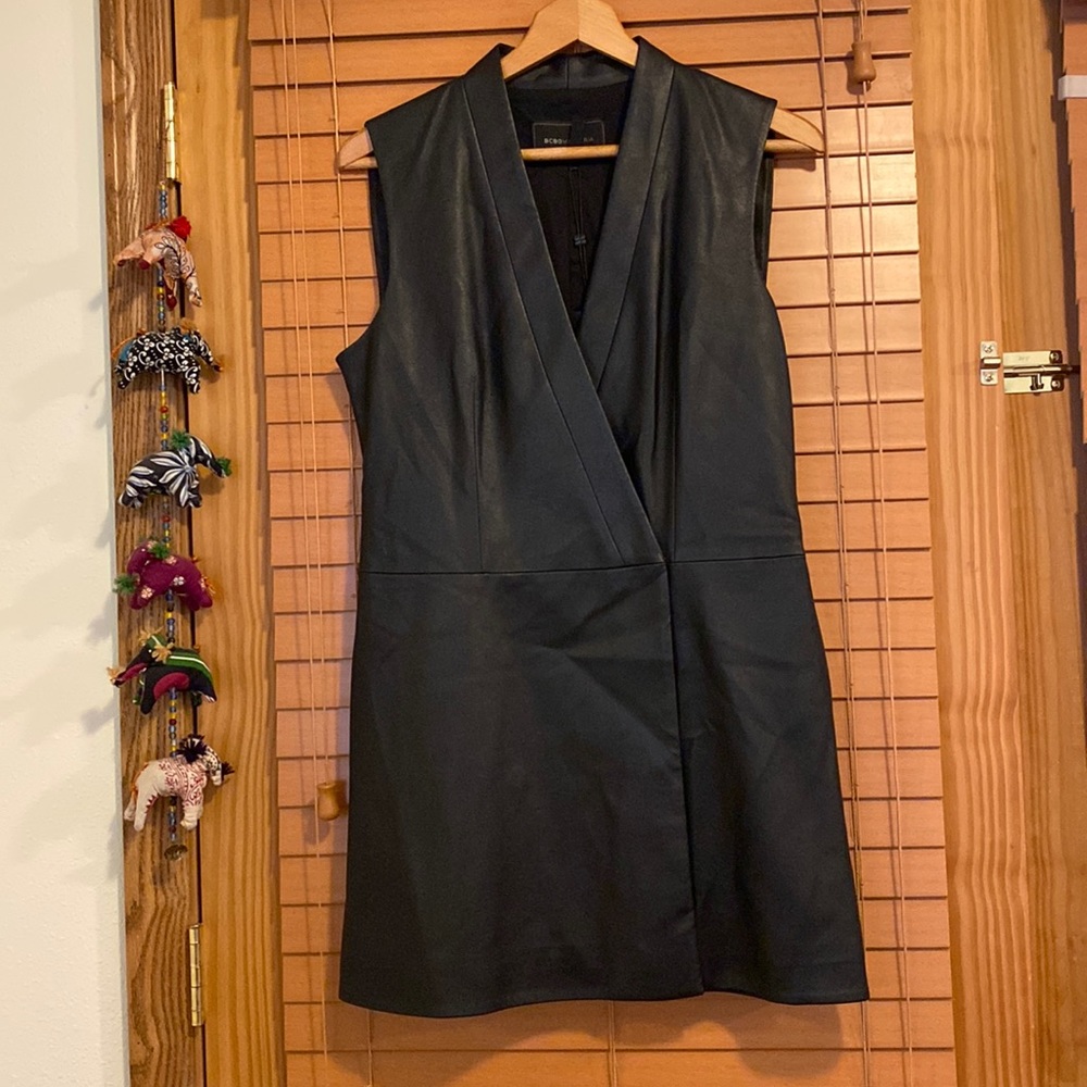 BCBGMAXAZRIA Leather Dress